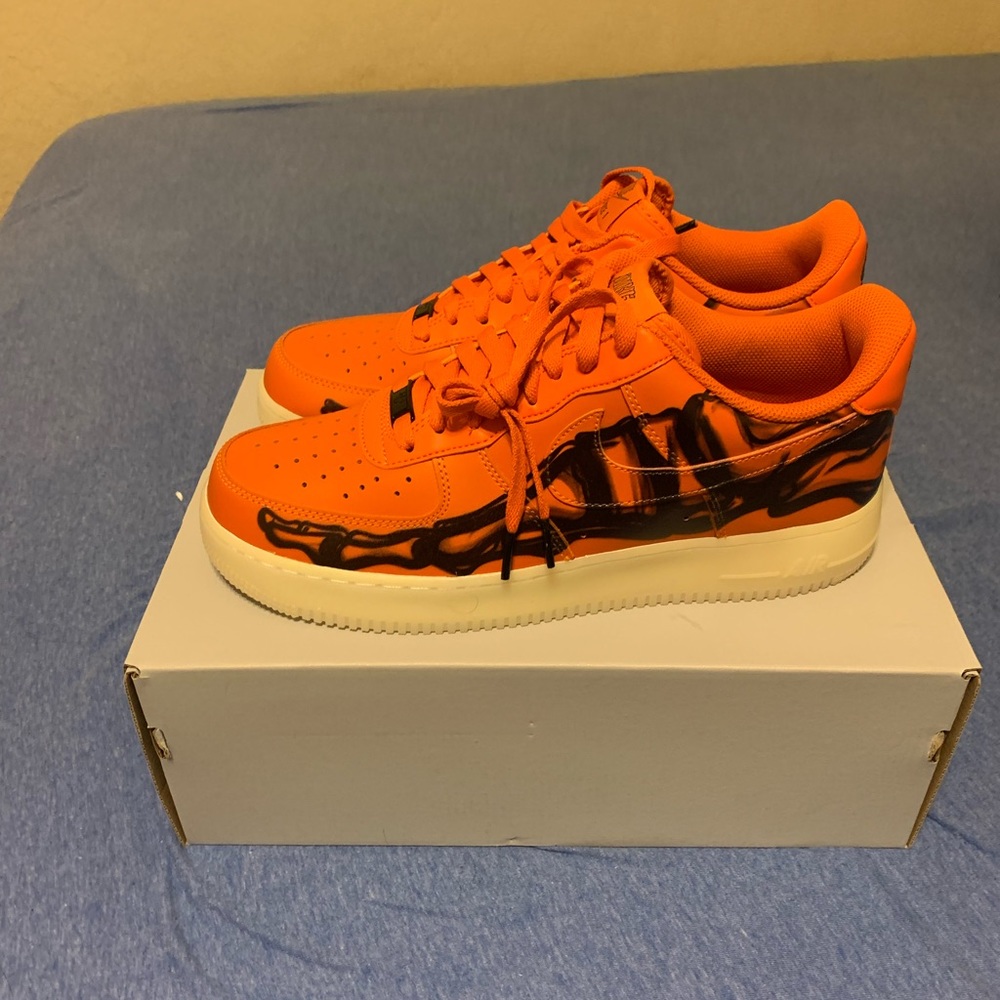 Nike Air Force 1 Orange Skeleton - Picture 3 of 5